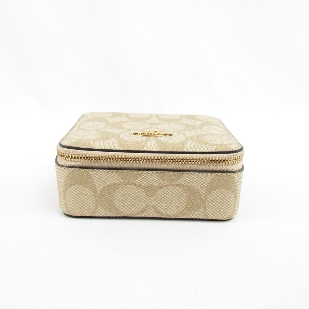 Coach Large Jewelry Box In Signature Canvas - Picture 6 of 8